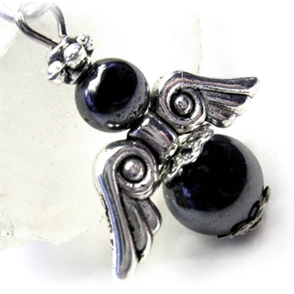 schutzengel-edelstein-haematit-silber Schutzengel Hämatit silber
