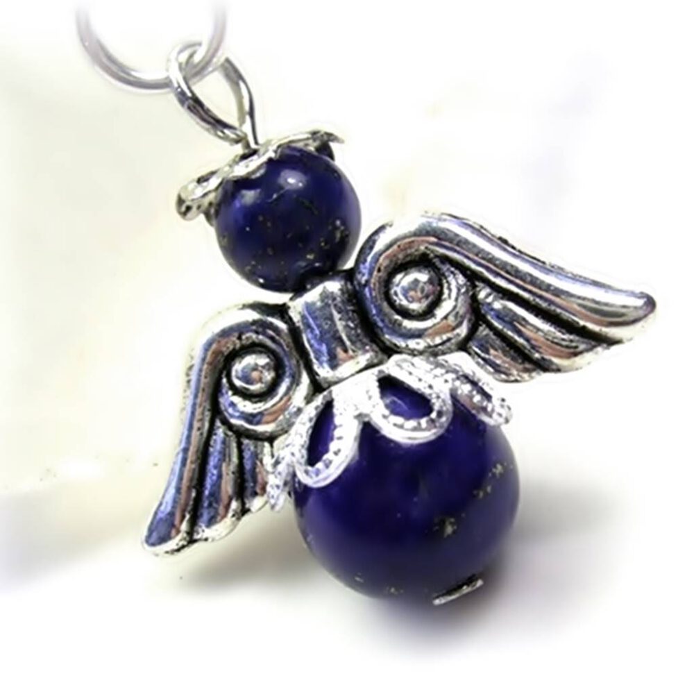 Schutzengel Lapislazuli silber