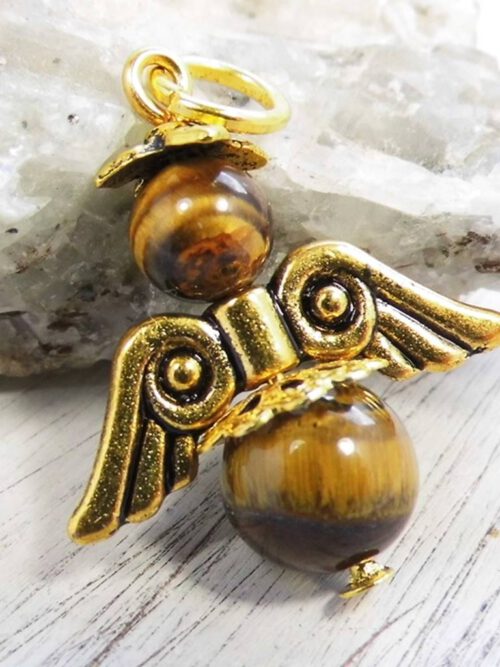 Schutzengel Tigerauge gold