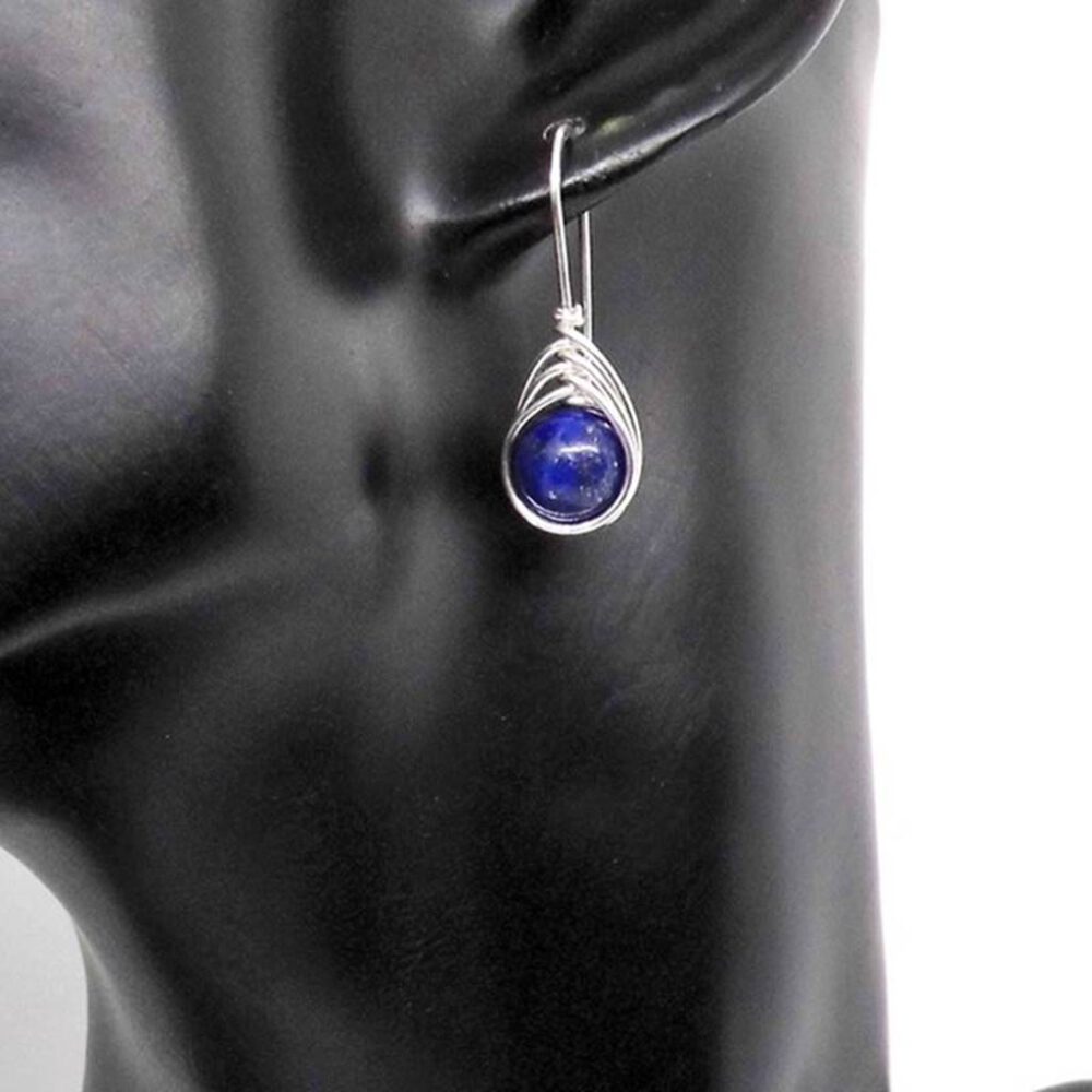 set-lapilsazuli-935-silber Lapislazuli Edelstein Ohrhänger 935 Silber