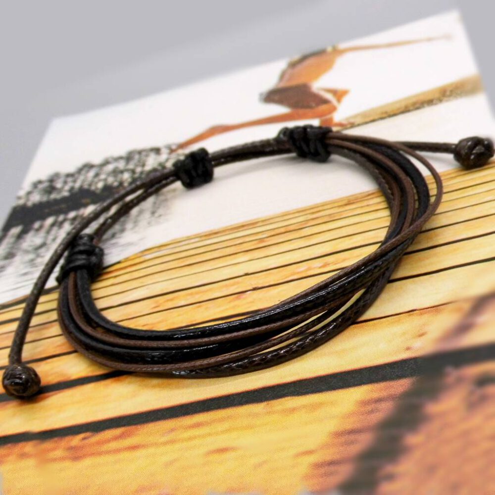 Surfer Armband schwarz-braun