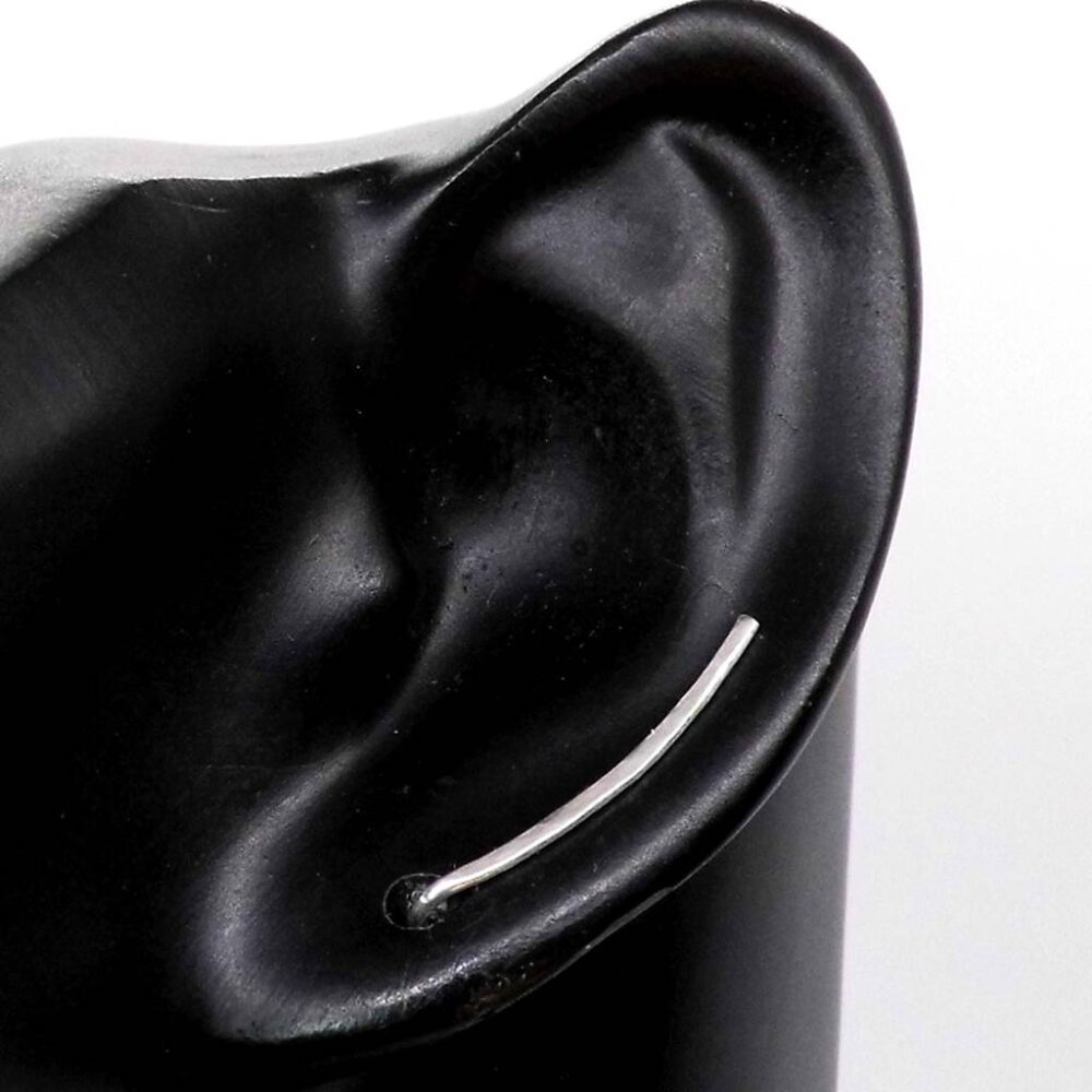 Earclimber 935 Silber gehämmert 2cm