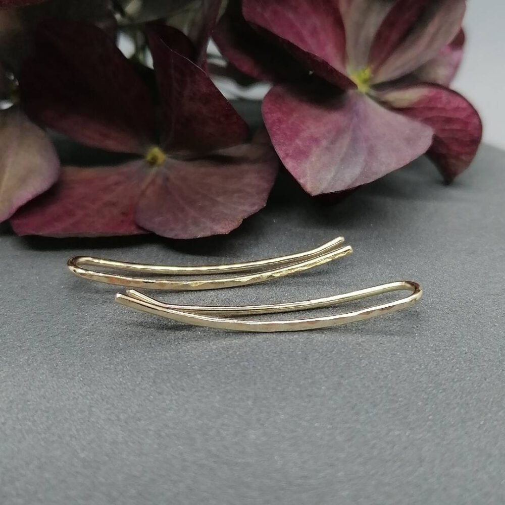 earclimber-goldfilled-mit-gehaemmerter-struktur Earclimber Golfilled gehämmert 3cm