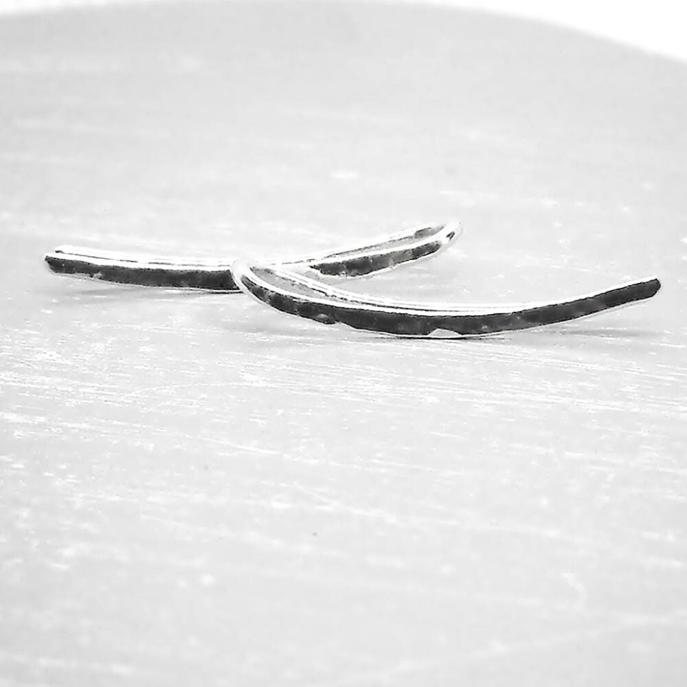 Earclimber 935 Silber gehämmert 2cm