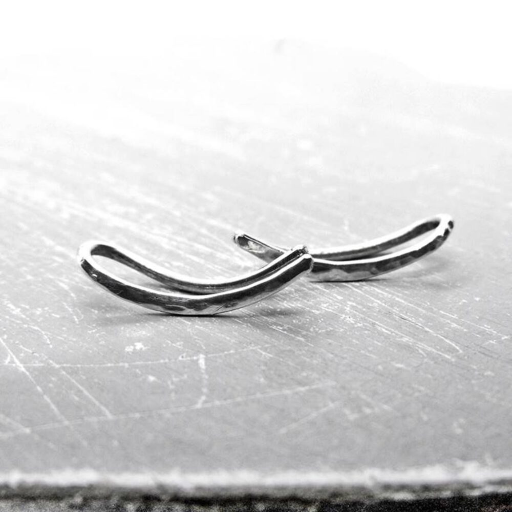 Earclimber 935 Silber gehämmert 15mm
