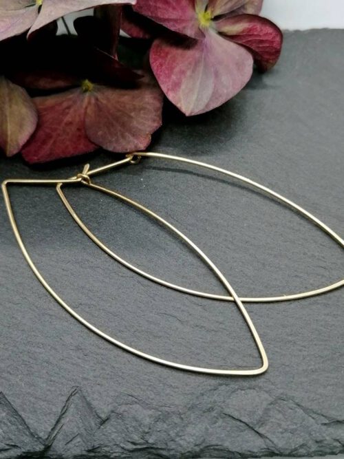 Creolen Ellipse 6cm Goldfilled