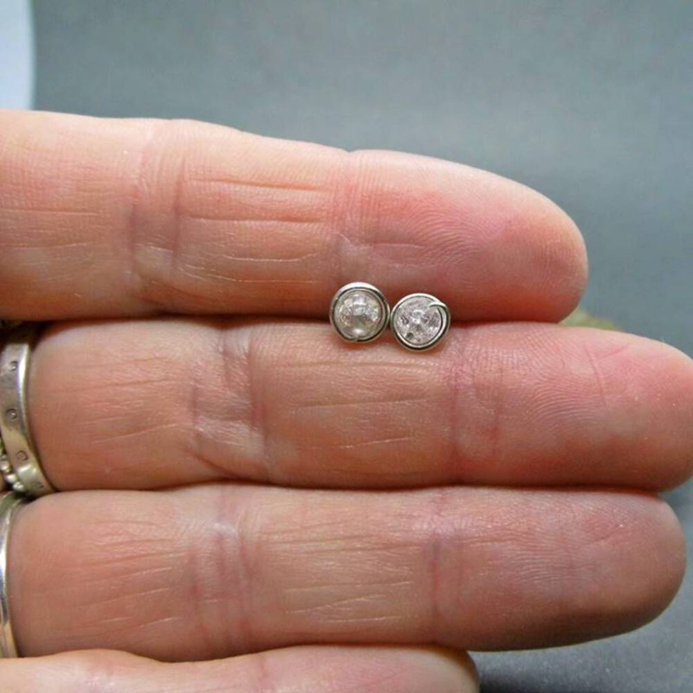 5mm-bergkristall-ohrstecker-silber Bergkristall Ohrstecker 935 Silber
