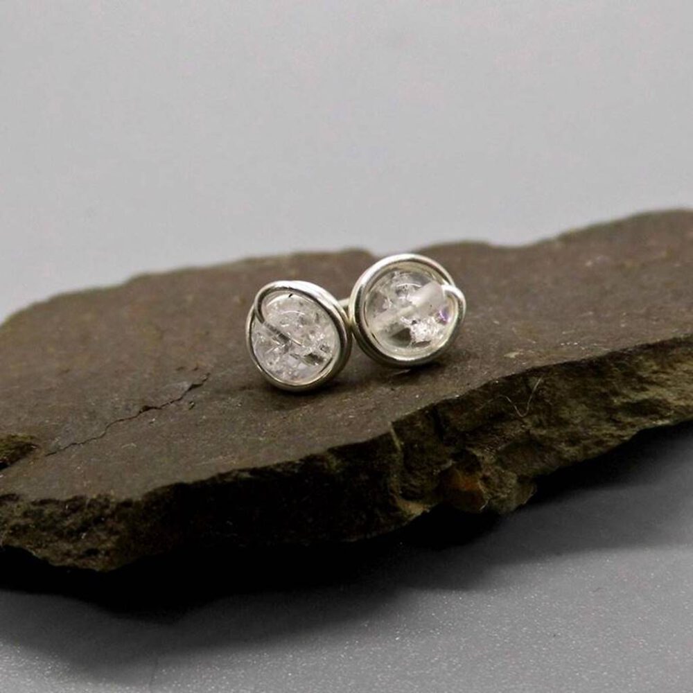 mini-bergkristall-silber-ohrstecker Bergkristall Ohrstecker 935 Silber