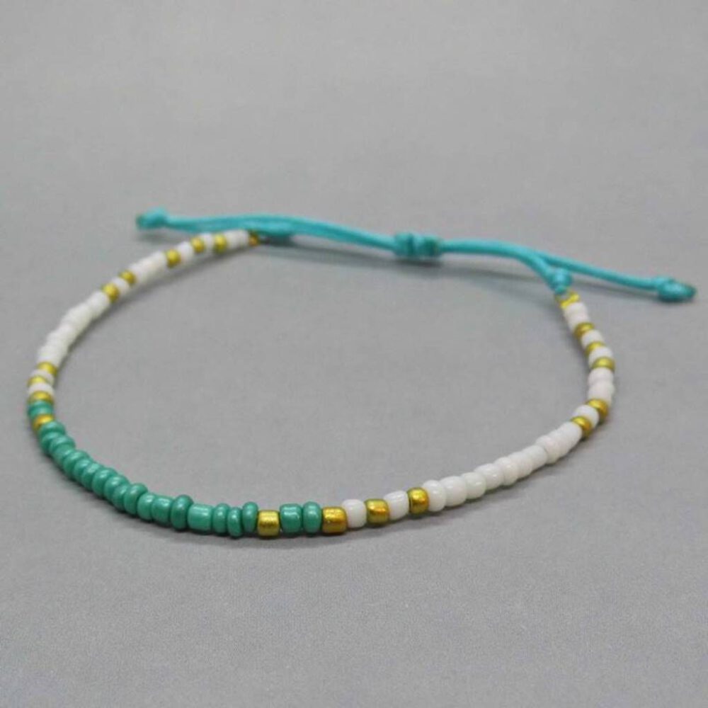Armband ROM weiß-smaragd-gold