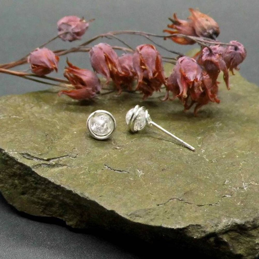 wire-work-bergkristall-ohrstecker Bergkristall Ohrstecker 935 Silber