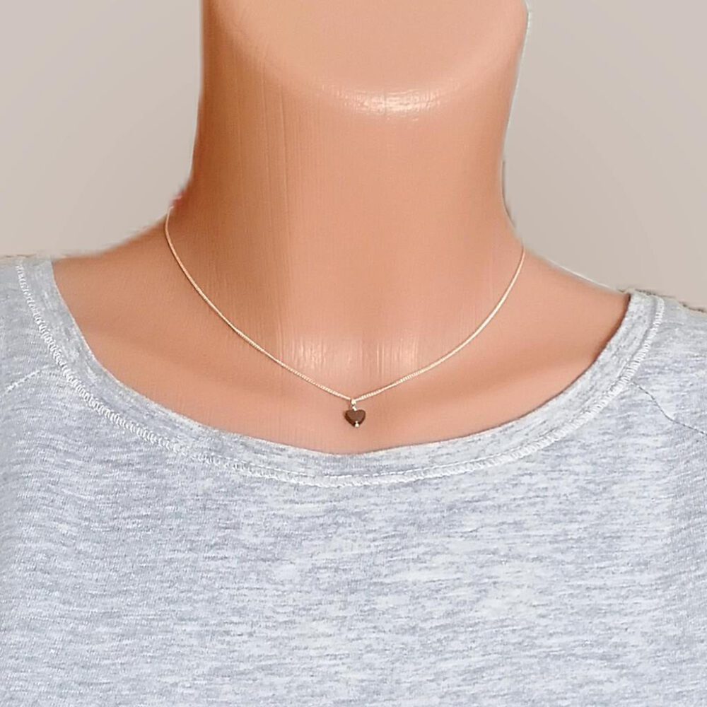 Silber Kette mit Hämatit Herz
