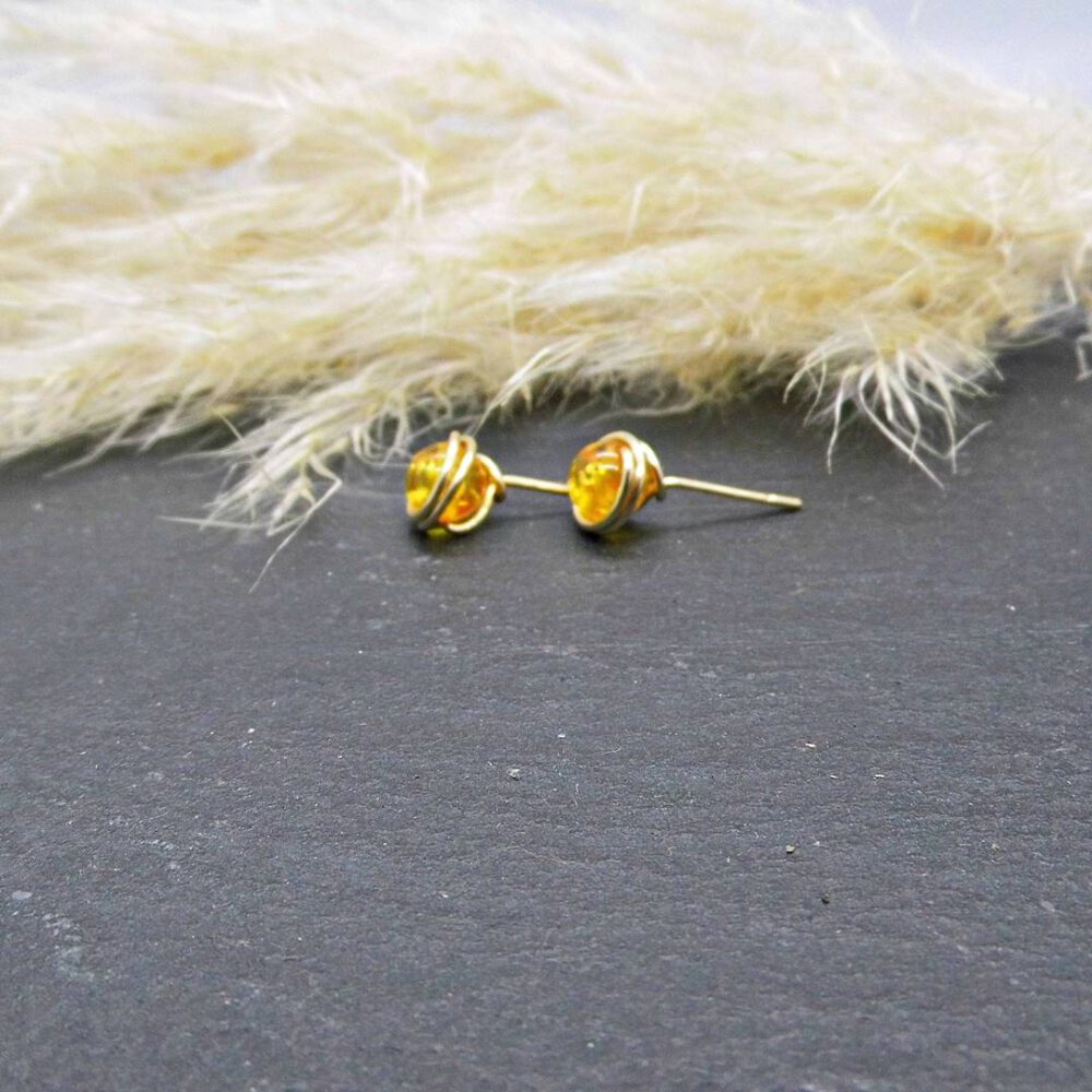 goldfilled-bernstein-ohrstecker Ohrstecker Bernstein Goldfilled