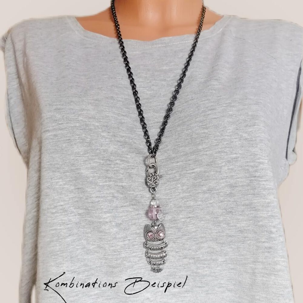 kombinations-beispiel-gliederkette-schwarz-mit-charm-anhaenger Gliederkette schwarz mit Silberring