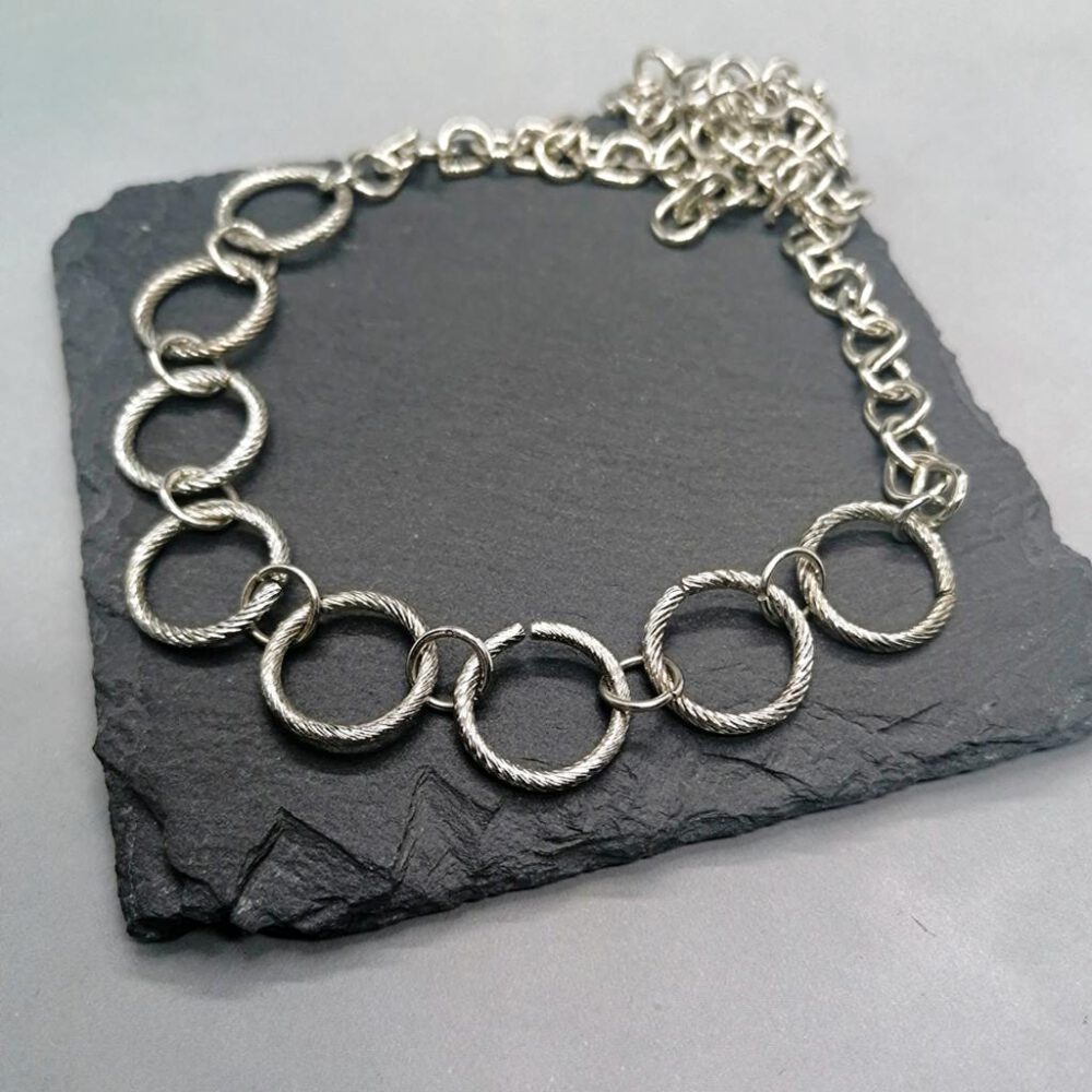 Statement Kette Silberringe