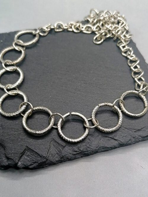 Statement Kette Silberringe