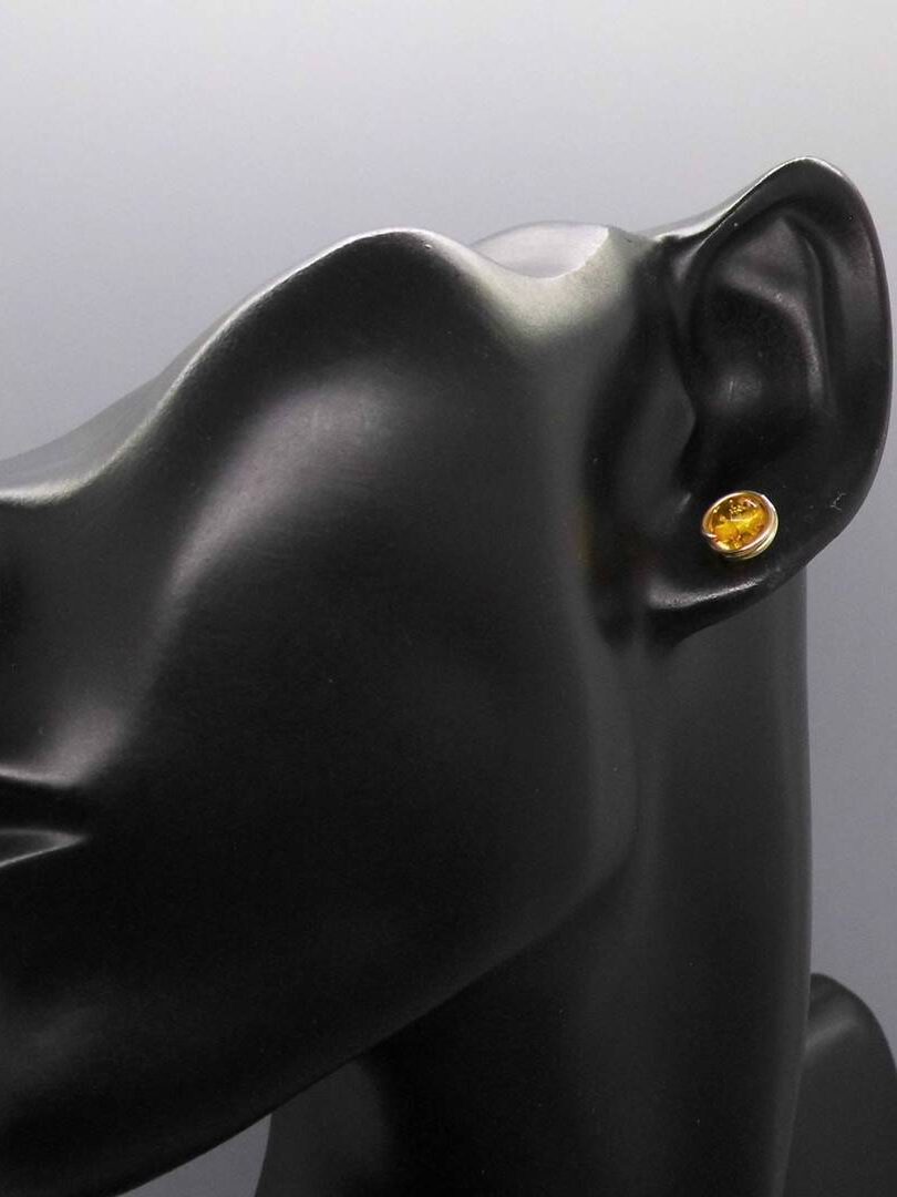 tragebeispiel-bernstein-ohrstecker-gold Ohrstecker Bernstein Goldfilled