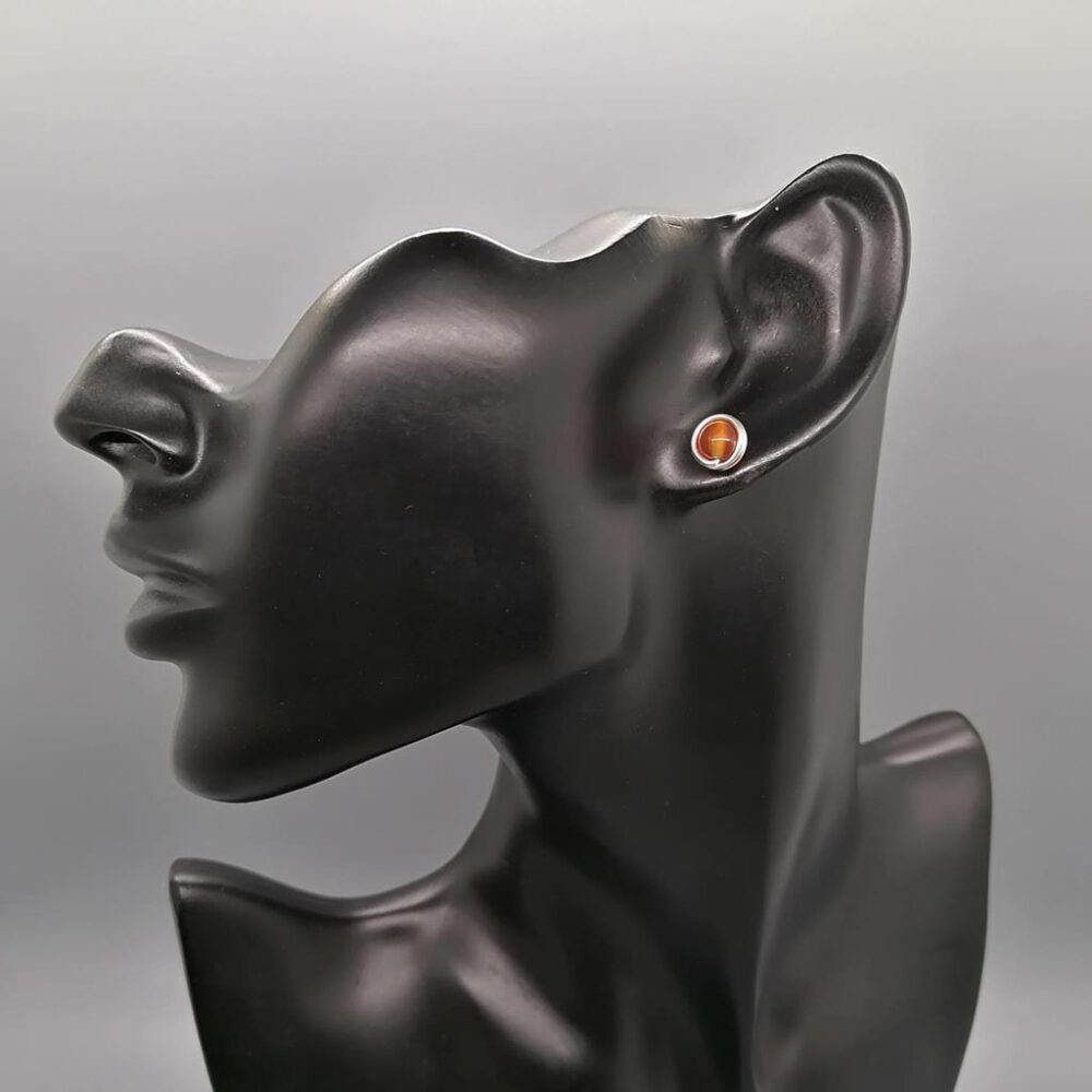 Ohrstecker Karneol 935 Silber