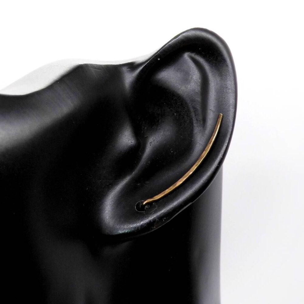 tragebeispiel-kupfer-earclimber-gehaemmert Earclimber Kupfer gehämmert 3cm
