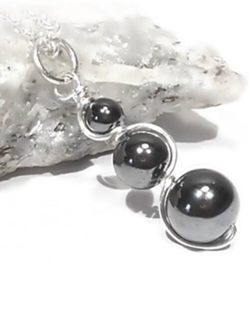 Kettenanhänger Hämatit, 935 Silber