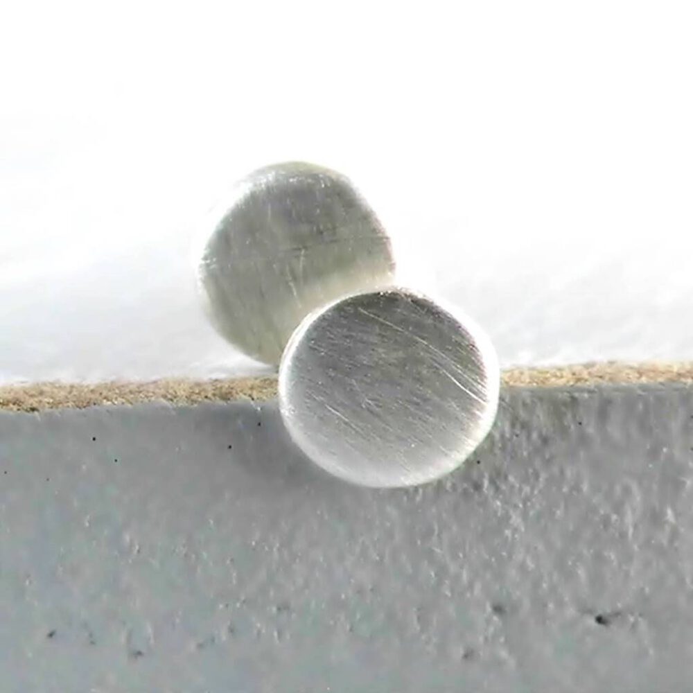 Ohrstecker Pünktchen 925 Silber mattiert