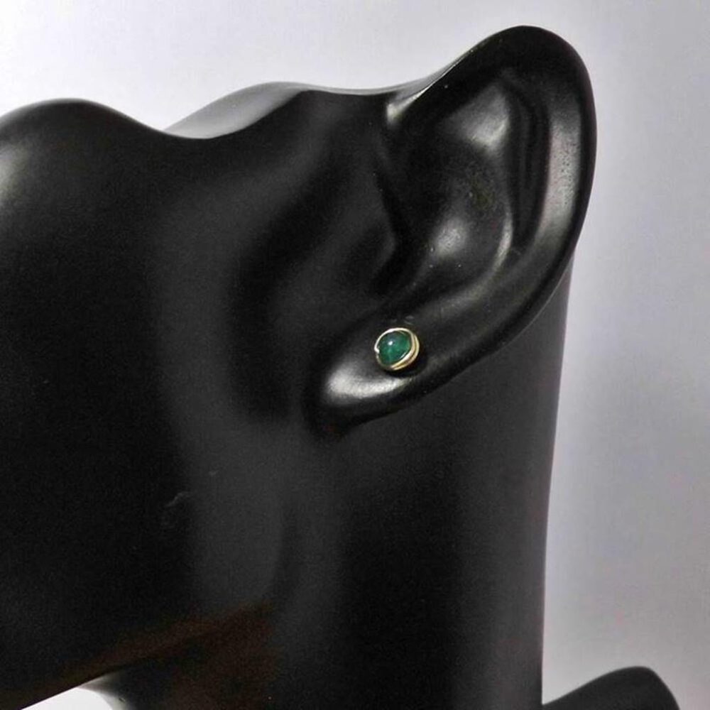 Smaragd Ohrstecker Goldfilled