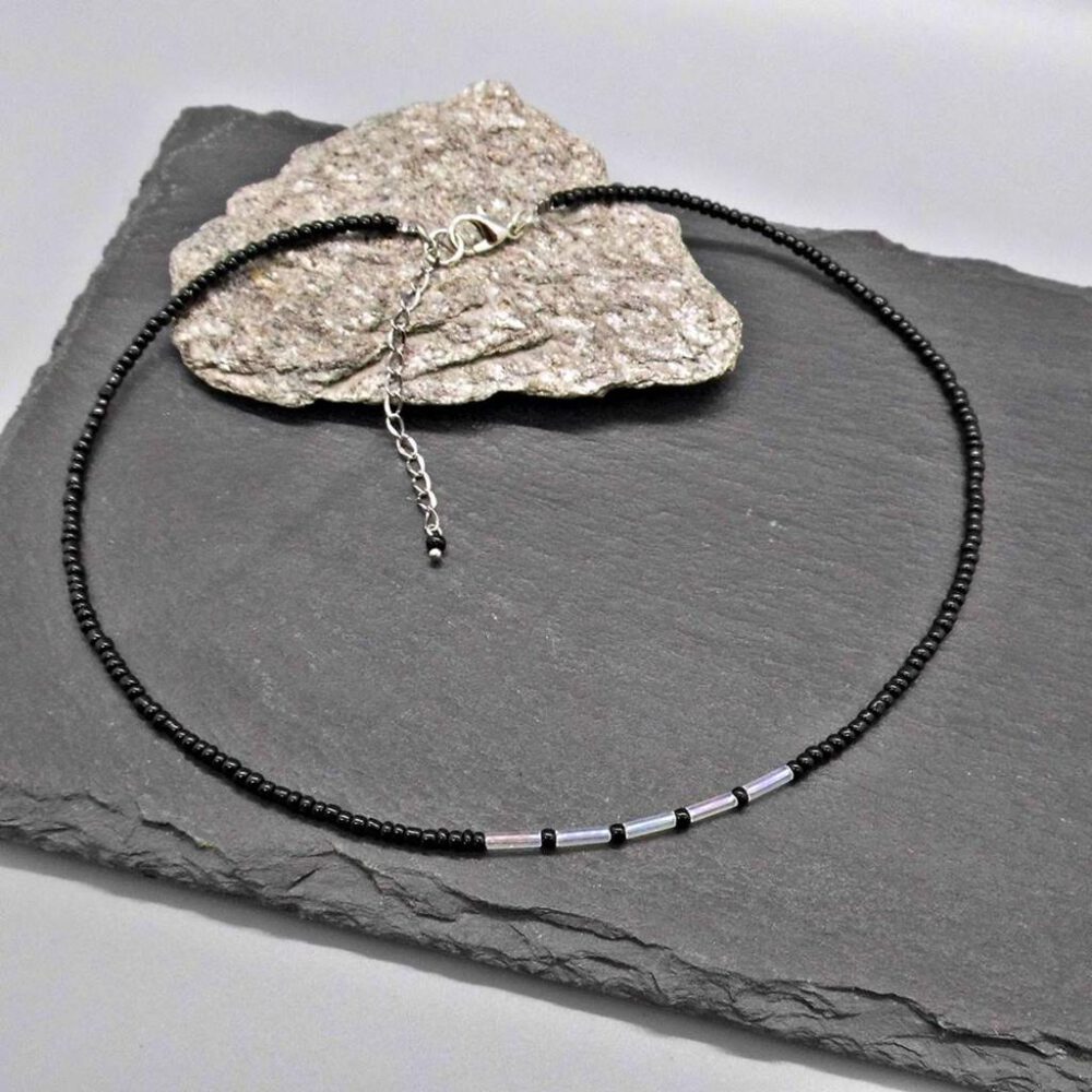 Perlen Choker schwarz