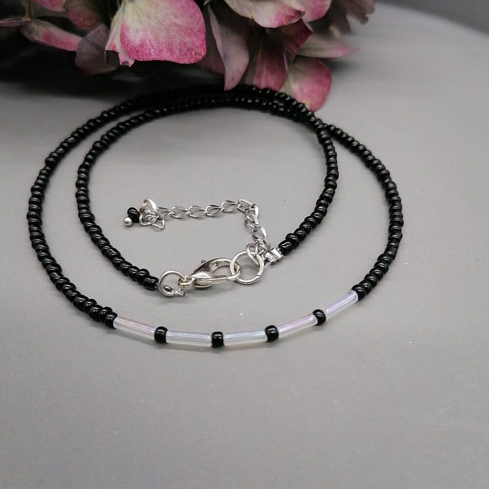 Perlen Choker schwarz