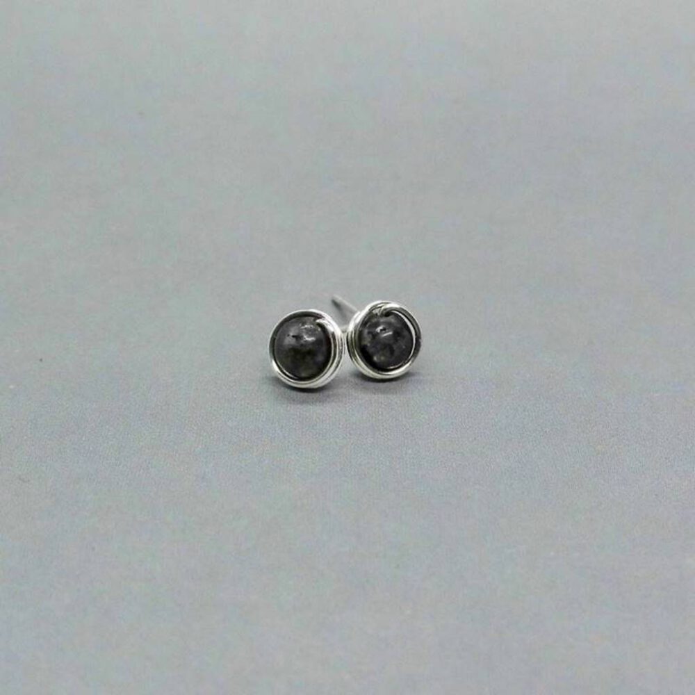 Ohrstecker Labradorit 935 Silber