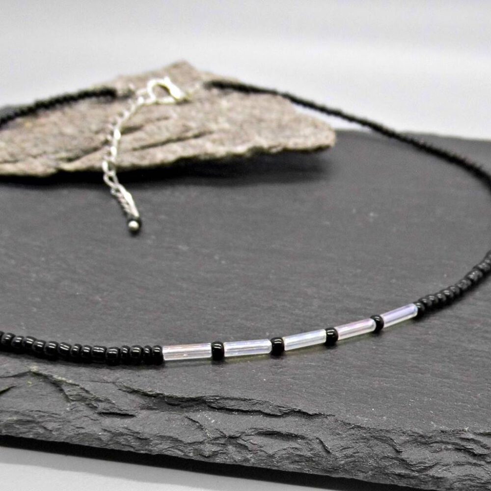 Perlen Choker schwarz