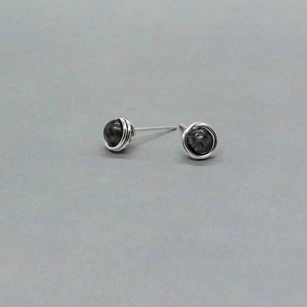 Ohrstecker Labradorit 935 Silber