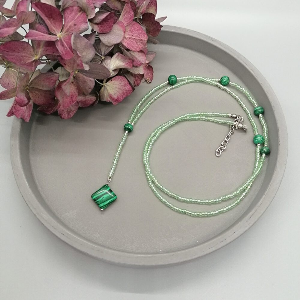 Lariat Kette Malachit