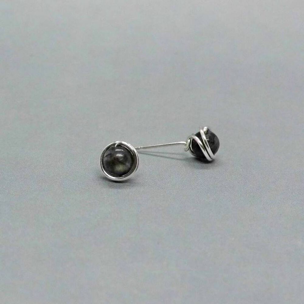 Ohrstecker Labradorit 935 Silber