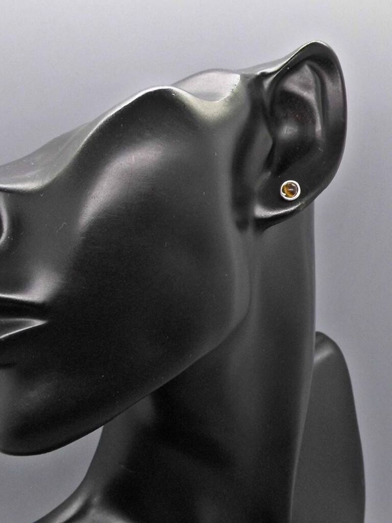 Tigerauge Ohrstecker 935 Silber