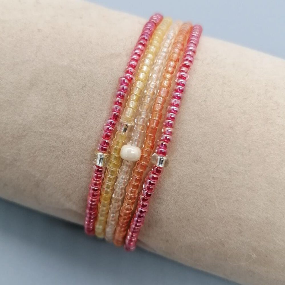 Armband Set rot-orange