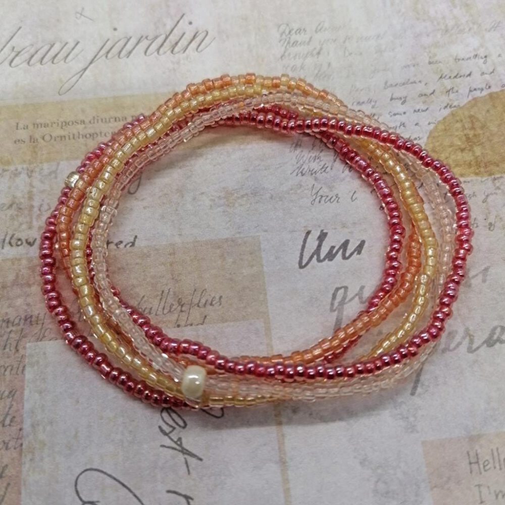 Armband Set rot-orange