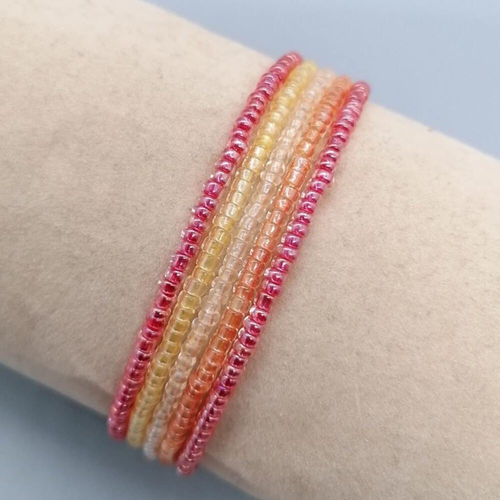 Armband Set rot-orange