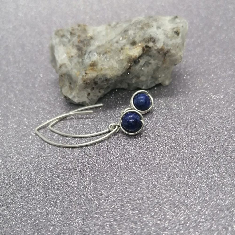 Ohrhänger Lapislazuli 935 Silber