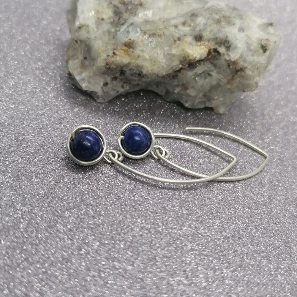 Ohrhänger Lapislazuli 935 Silber