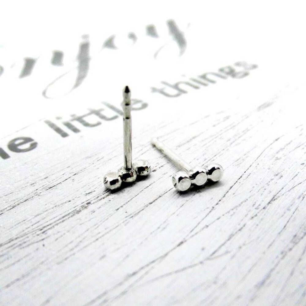 silber-ohrstecker-3-puenktchen Ohrstecker Pünktchen 935 Silber