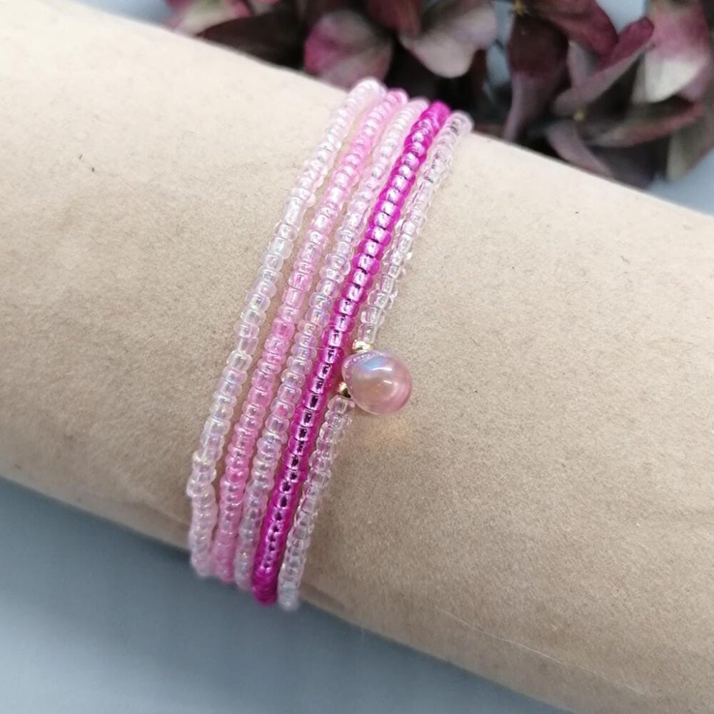 rosa-pinkes-armband-set Armband Set rosa-pink elastisch