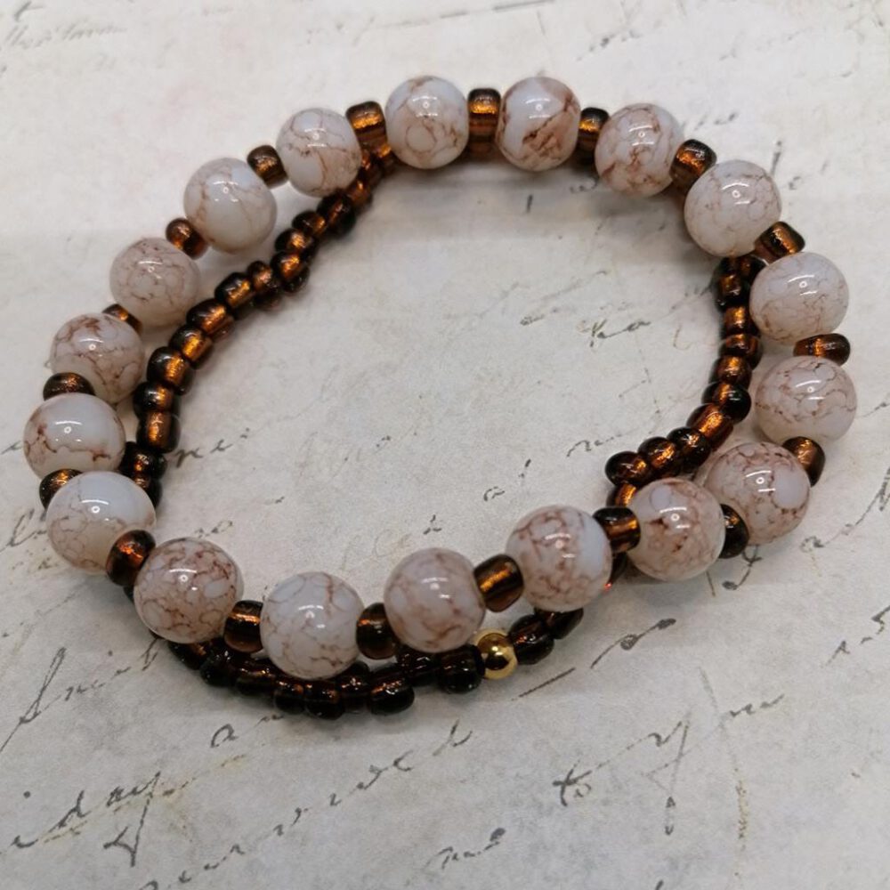 Armband Set braun marmoriert
