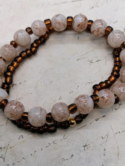 Armband Set braun marmoriert