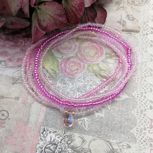 Armband Set rosa-pink elastisch