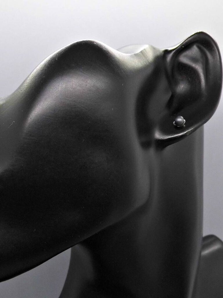 Perlen Ohrstecker Hämatit matt