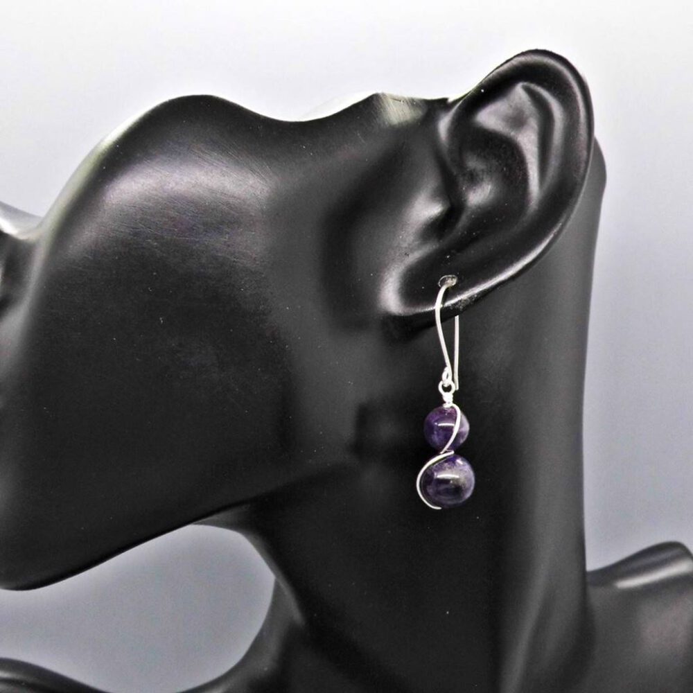 tragebeispiel-ohrhaenger-amethyst Ohrhänger Amethyst Duo 935 Silber