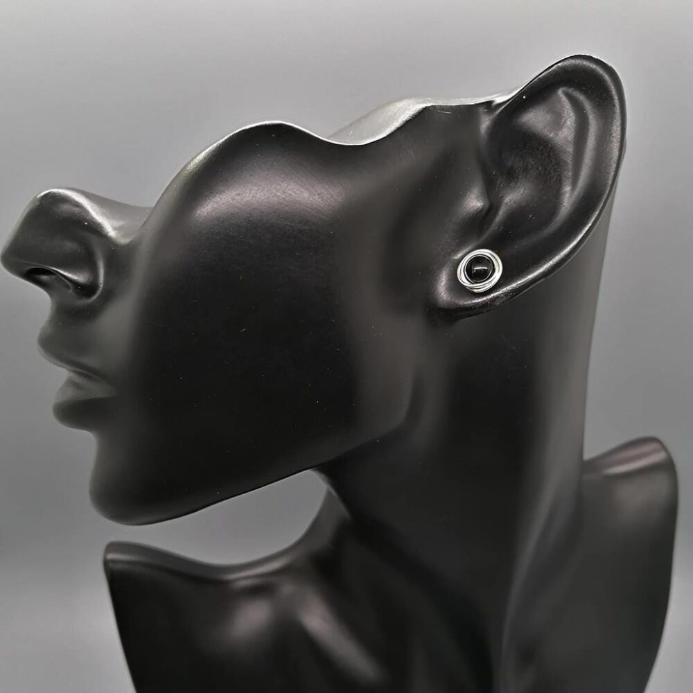 Ohrstecker Onyx 935 Silber