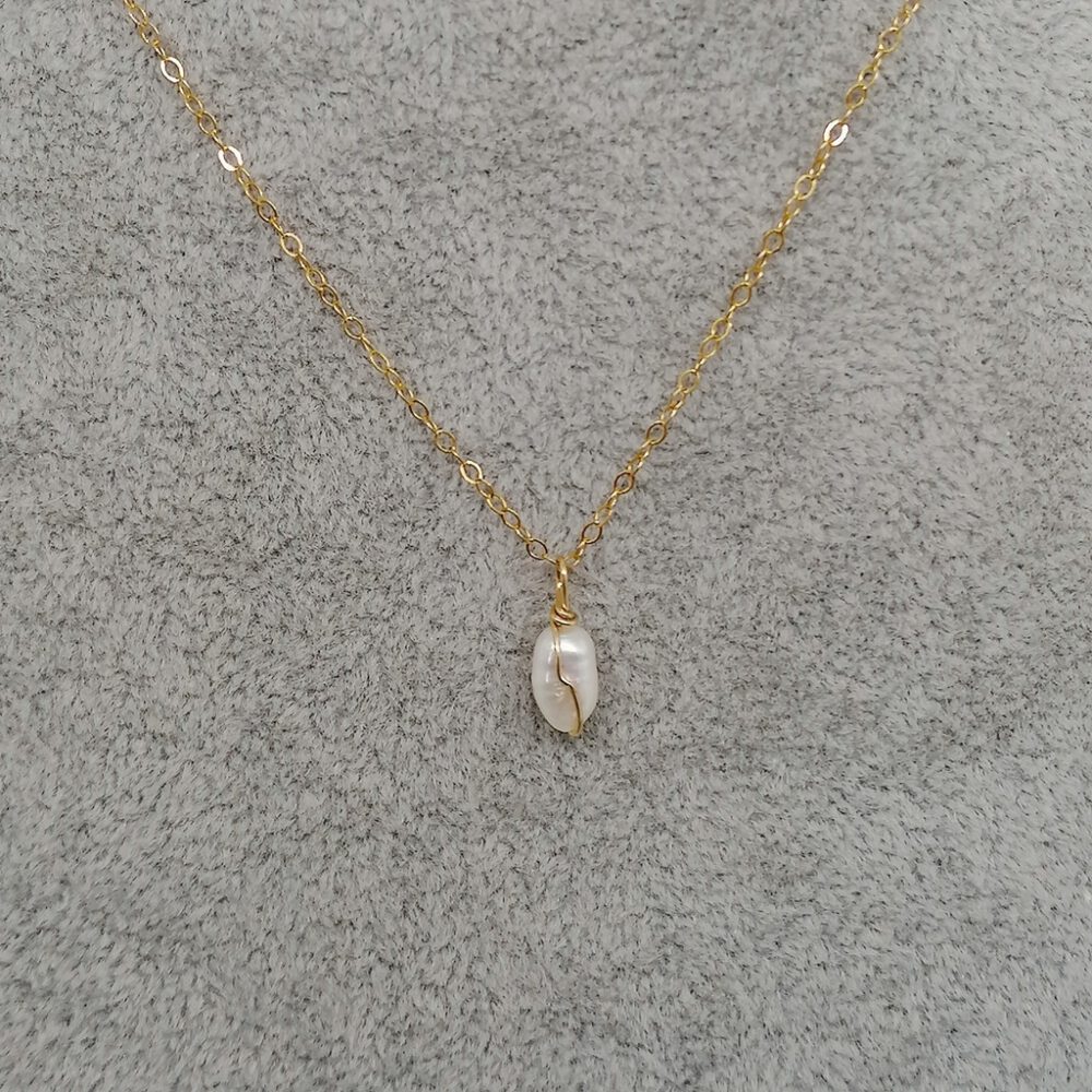 Kette Goldfilled mit Perlen Anhänger