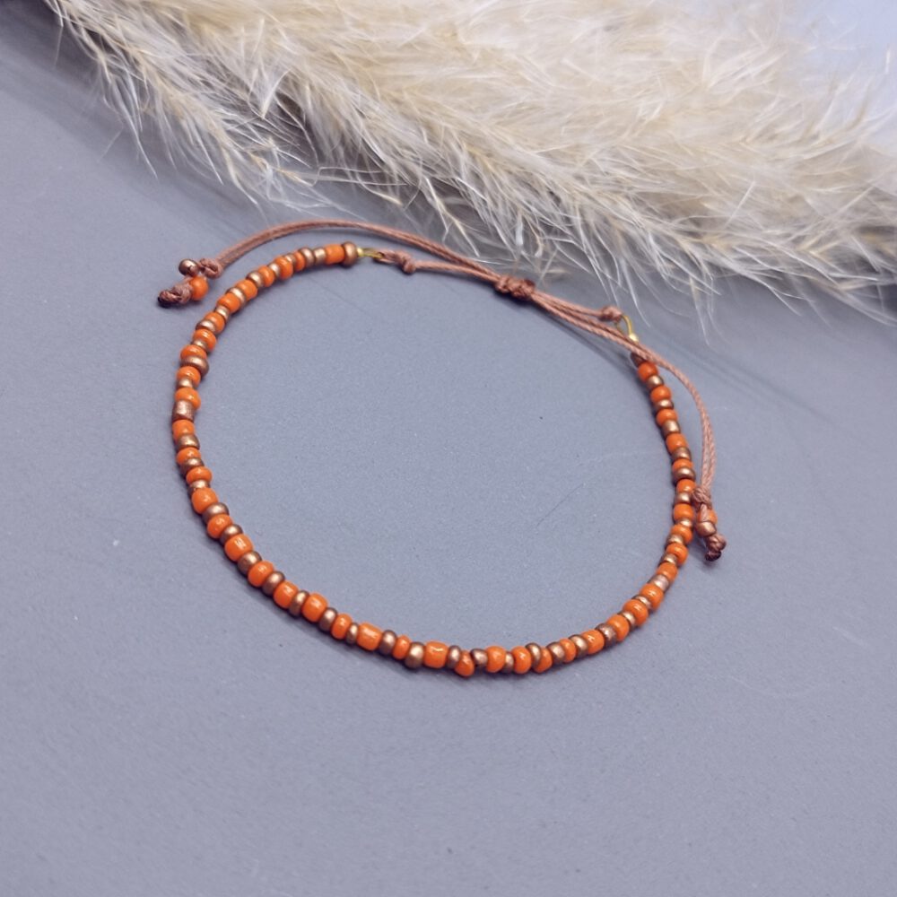 Armband orange-kupfer