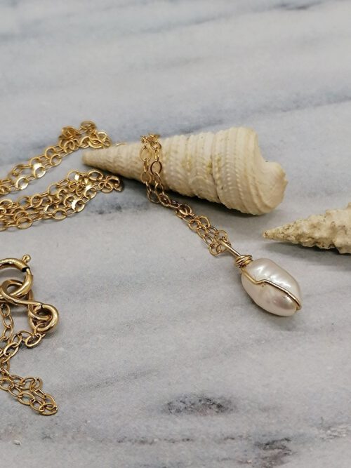 Kette Goldfilled mit Perlen Anhänger
