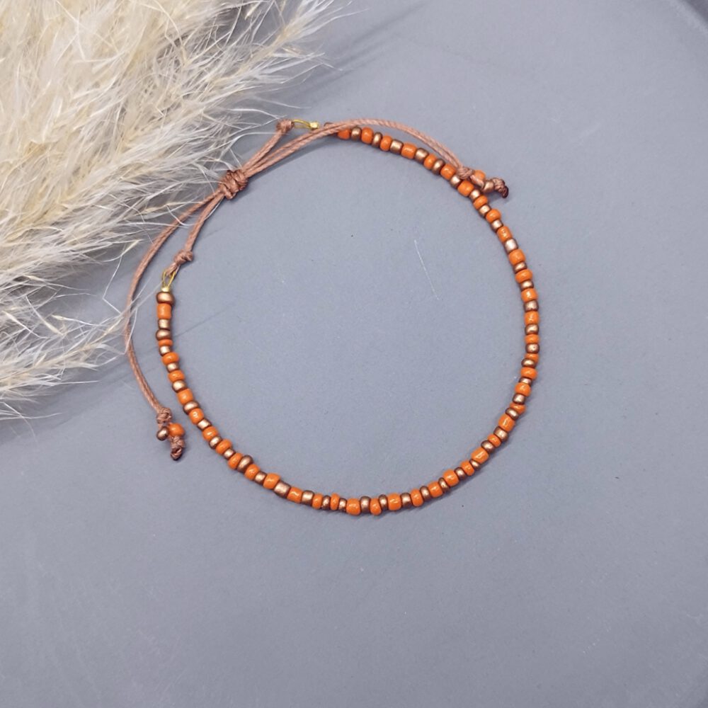 Armband orange-kupfer